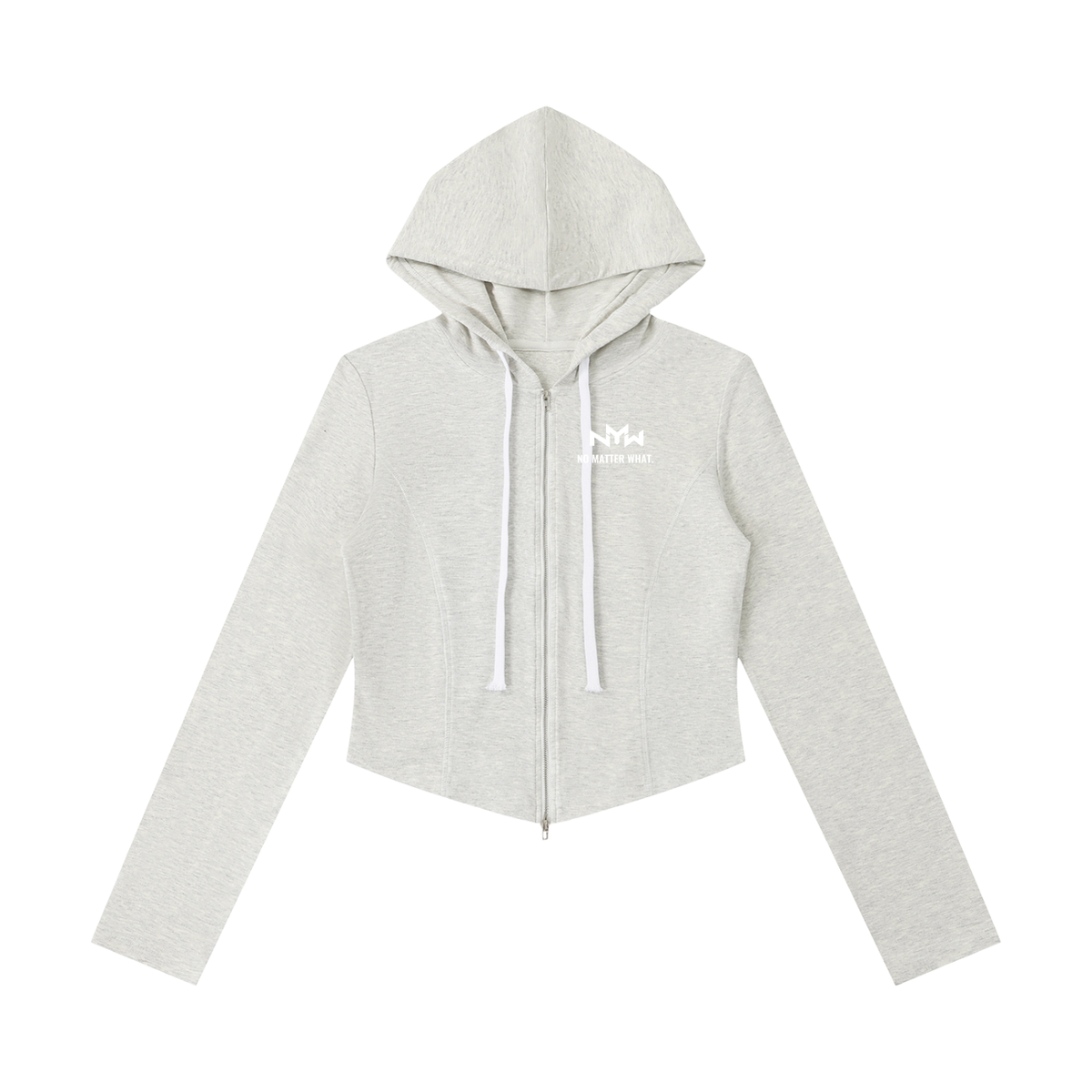 Essential Cropped Zip Hoodie