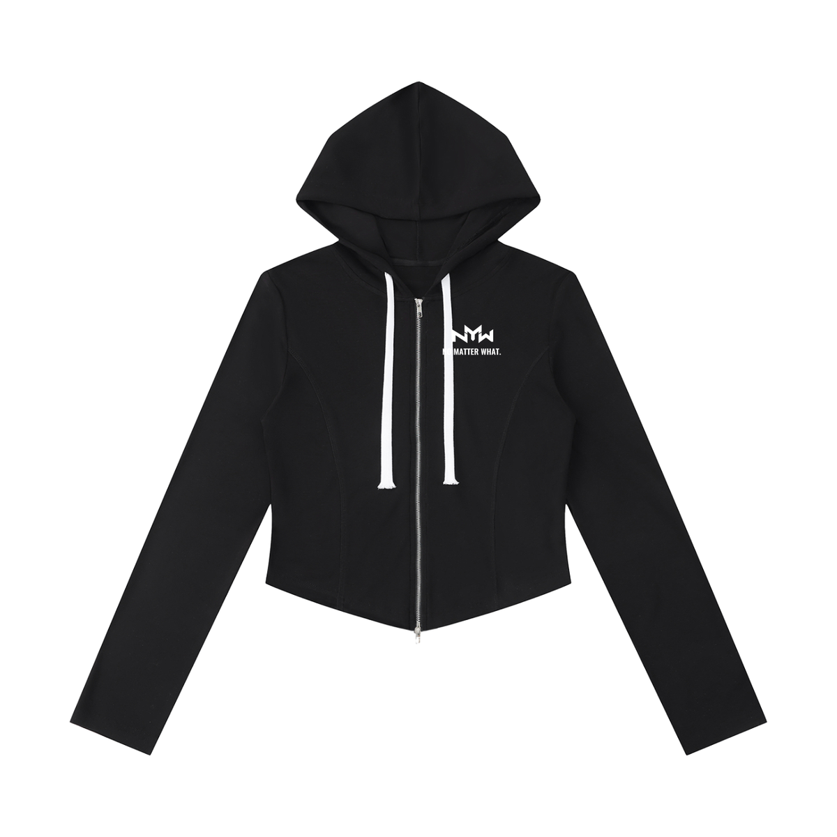 Essential Cropped Zip Hoodie