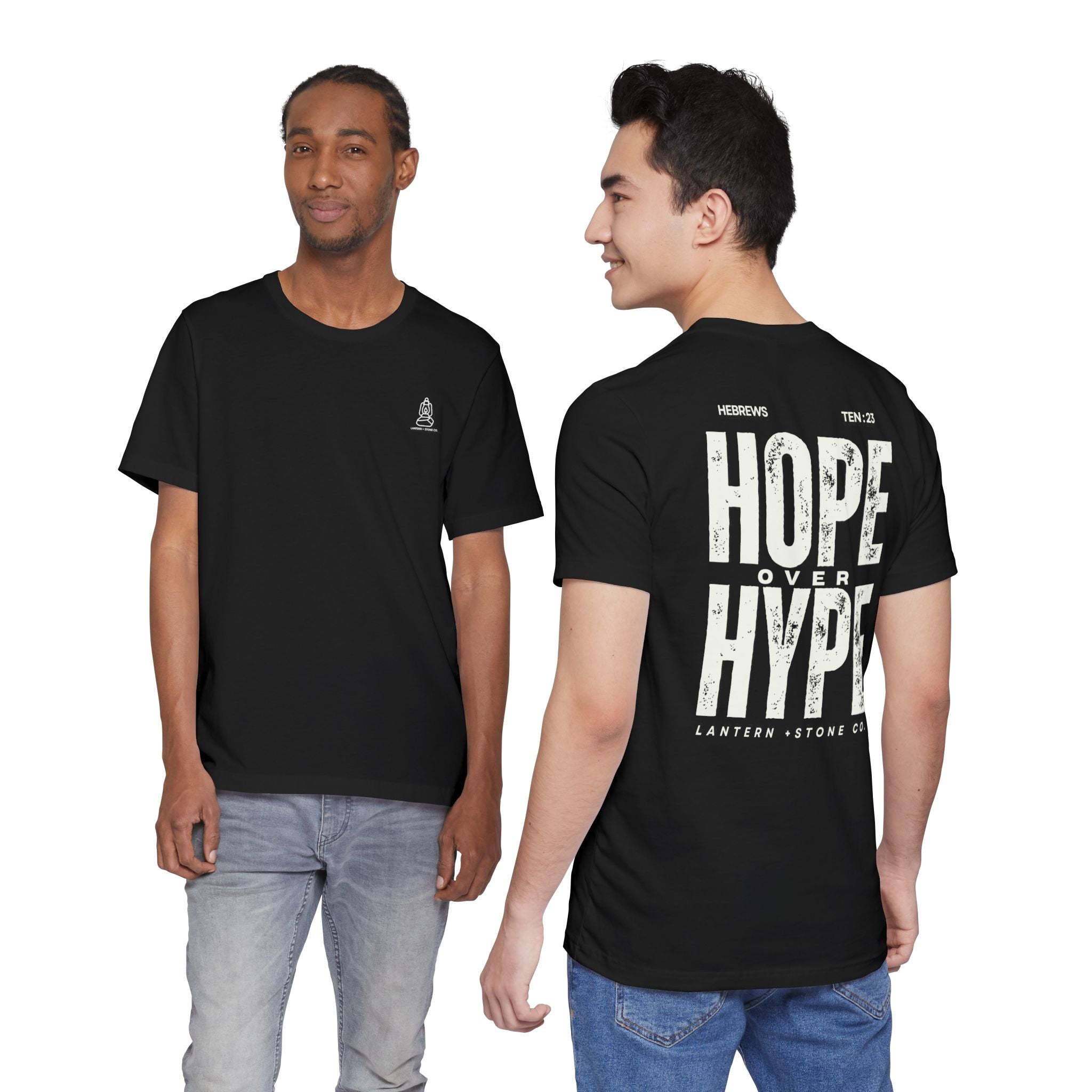 Hope Over Hype T-Shirt | Inspirational Christian Typography Tee