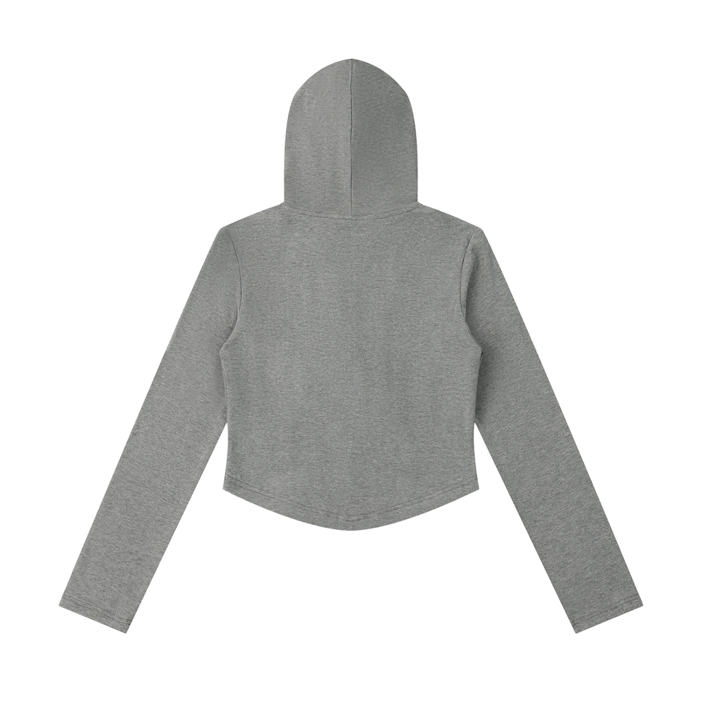 Essential Cropped Zip Hoodie