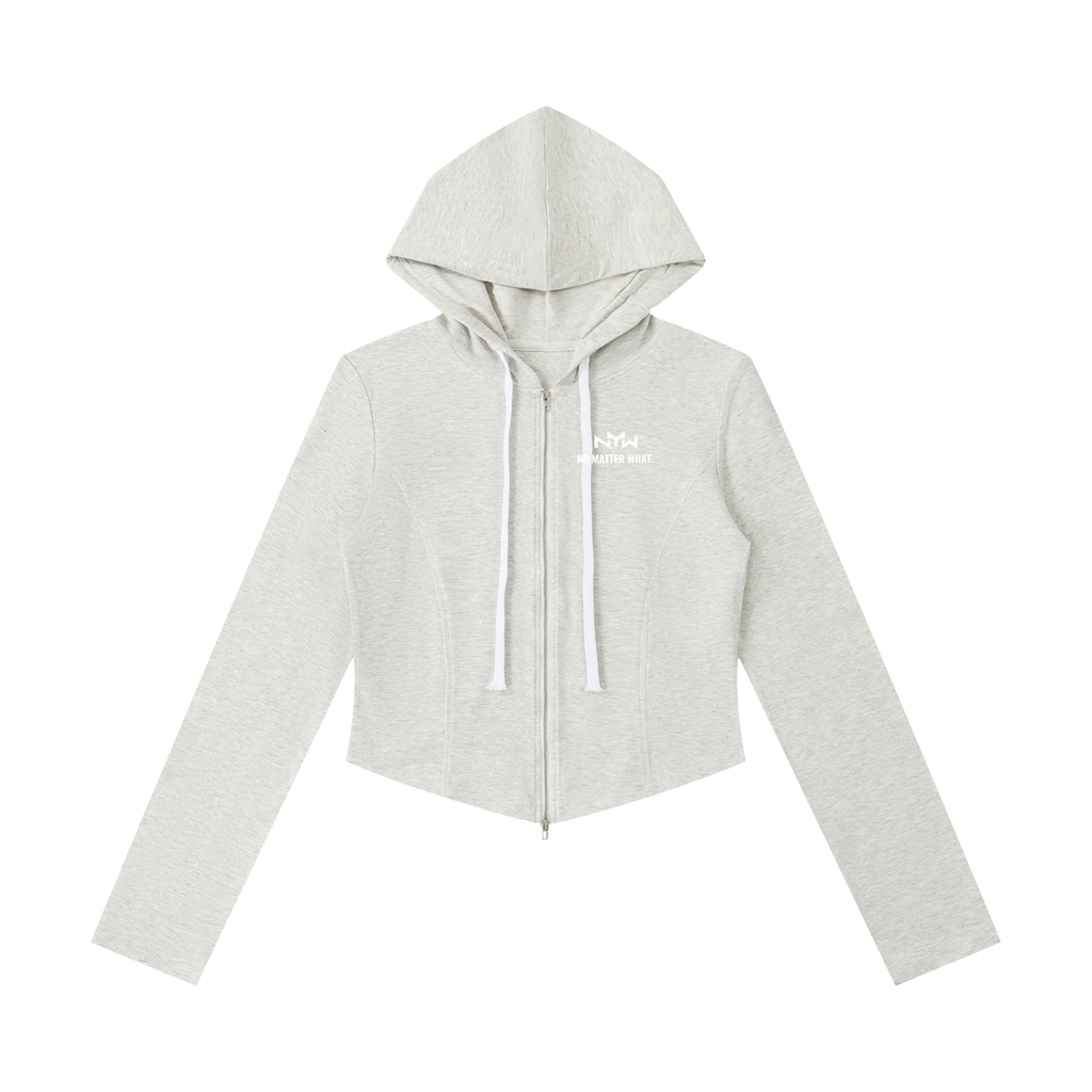 Essential Cropped Zip Hoodie
